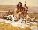 "Seeking Wisdom Through the Pipe" Howard Terpning Giclee Canvas